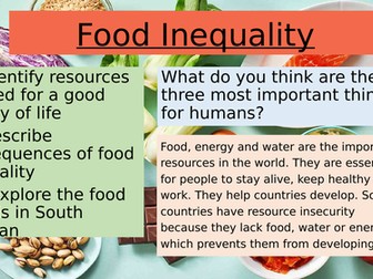 Food Inequality KS3