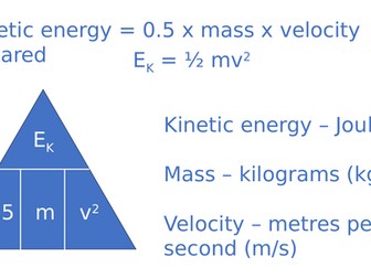 Physics equations AQA GCSE display