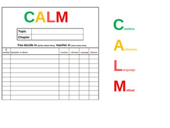 CALM - increasing student awareness