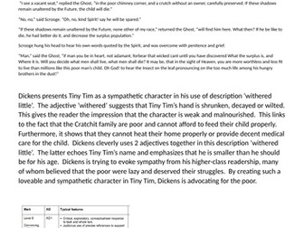 Tiny Tim Mock Question and Model text