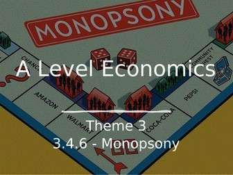 A Level Economics - Theme 3 - 3.4.6 - Monopsony