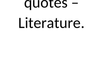 Dual coded quotes - Romeo and Juliet, A Christmas Carol, An Inspector Calls, Power and Conflict.