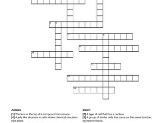 Cell structure crossword