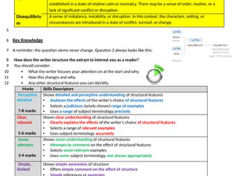 AQA GCSE English Language Paper 1 Question 3  Enduring Love Structure Analysis