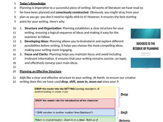 AQA English Language Paper 1 Creative Writing  The Five People You Meet in Heaven