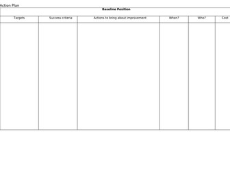 School Action Plan Template