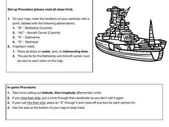 Latitude/Longitude Battleship