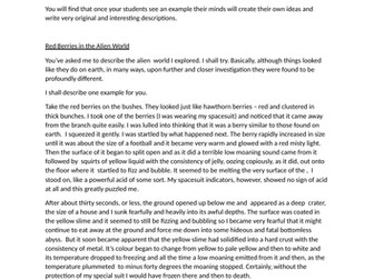 Continue the Description of the Alien World.