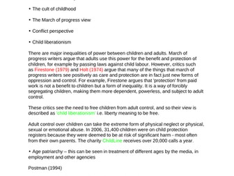 A Level Sociology - Childhood