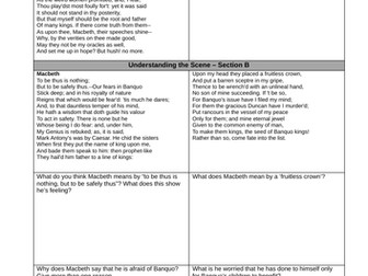 Macbeth - Act 3 Workbook