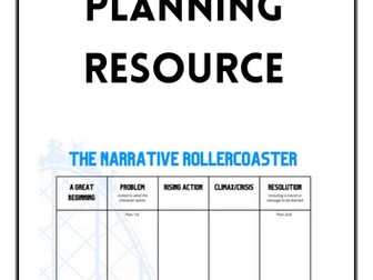 The Narrative Rollercoaster Resource - Worksheet for Planning Narrative Texts