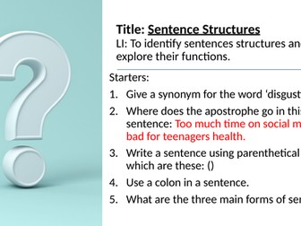 Sentence Structure