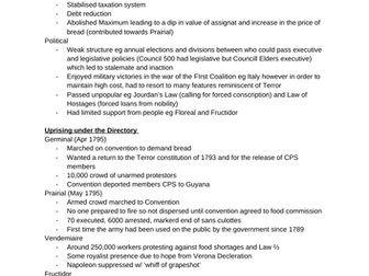 DIRECTORY AND NAPOLEON A LEVEL HISTORY NOTES