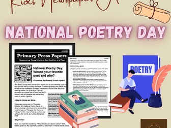 National Poetry Day ~ Discovering Famous Poets with Reading and Writing Activity