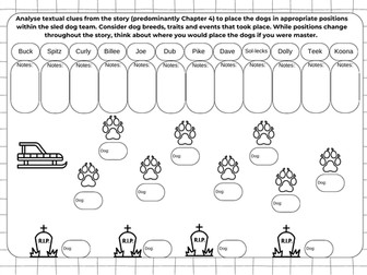 Call of The Wild - Dog Sled Team - Chapter 4 Worksheet - Primordial Beasts