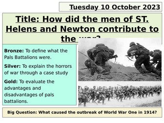 World War One contributions- local history North West