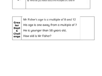 Year 5 Multiples lesson