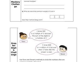 Year 5 Common Multiples Lesson