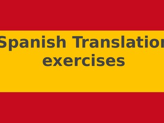 A level Spanish Translation exercises