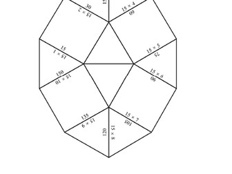 Table of 15 Tarsia Puzzles Games Activity