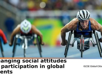 Changing social attitudes to participation in global events