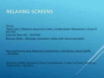 Mindfulness Activities for tutor/ form time