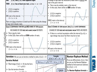 A-level Maths Knowledge Organiser: P2.10 - Numerical Methods