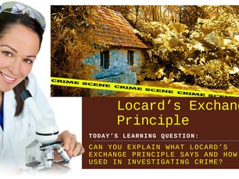 Criminology - Explain how evidence is processed - Locard