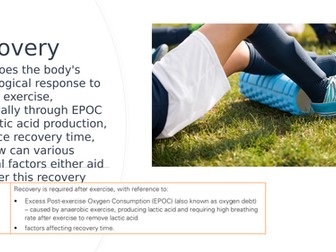 Recovery IGCSE PE Physical Education complete lesson