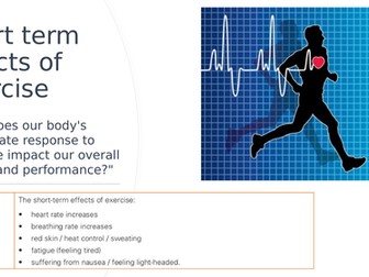 Short term effects of exercise IGCSE Physical education complete lesson