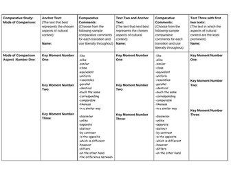 Comparative Essay Planning Grid