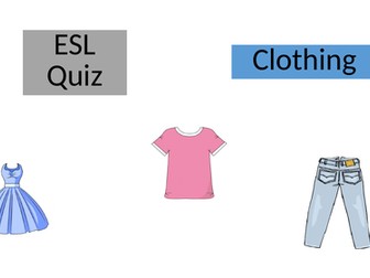 ESL Clothing quiz