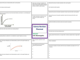 AQA Trilogy Science Bioenergetics unit