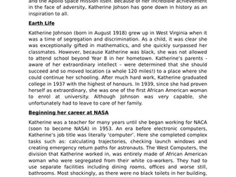 Y5/6 Biography - Katherine Johnson