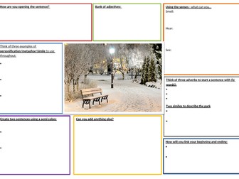 Winter Descriptive Writing Frame