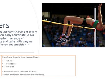 Levers - biomechanics IGCSE PE Physical Education lesson