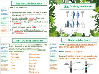 Studying Inheritance - AQA A Level Biology (A2) -17. Inherited Change