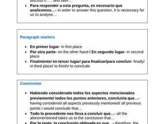 AQA/EDEXCEL/EDUQAS Literature + Film essay phrases