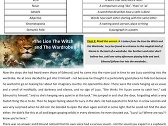 Cover Lesson on one page, KS3