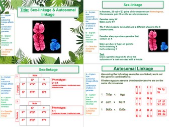 Sex Linkage & Autosomal Linkage - AQA A Level Biology (A2) -17. Inherited Change