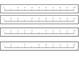 Maths Missing Number Lines for Estimating Numbers
