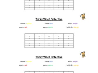 Tricky words detective