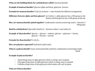 AQA A LLEVEL BIOLOGY REVISION SHEETS FULL SPECIFICATION
