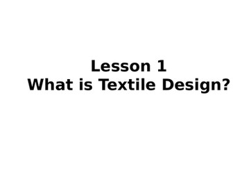 KS3 Textiles- Kente Cloth weaving SOL