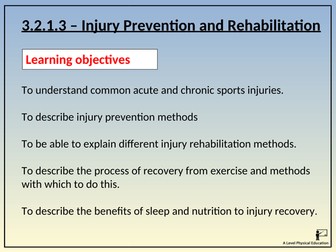 AQA A-Level PE Injury prevention and rehabilitation.ppt