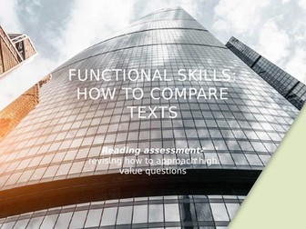 Functional Skills: Comparing Texts