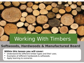 Hardwoods, Softwoods and Manufactured Boards