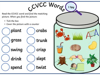 CCVCC Words I Spy