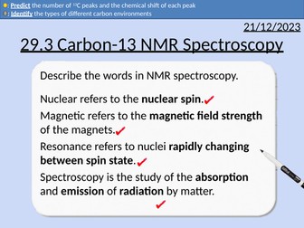 A level Chemistry: Carbon-13 NMR Spectroscopy