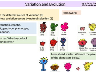 Variation and evolution